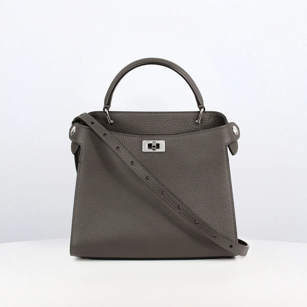 Lutece Mini Leather Bag Charcoal Grey