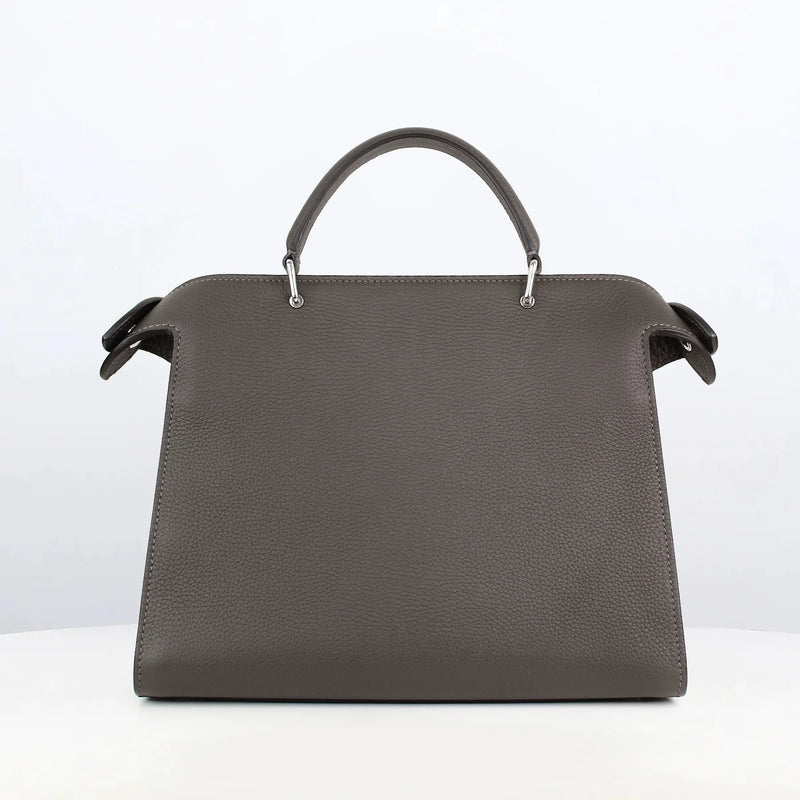 Lutece PM Leather Bag Charcoal Grey