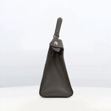 Lutece PM Leather Bag Charcoal Grey