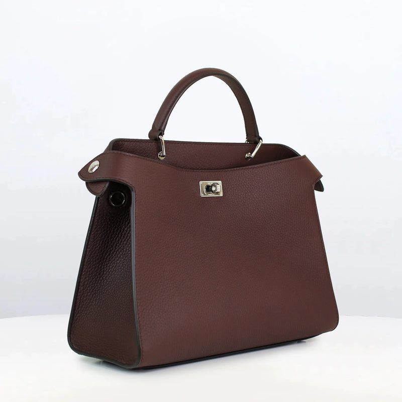 Lutece PM Leather Bag Prune