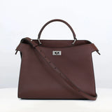 Lutece PM Leather Bag Prune