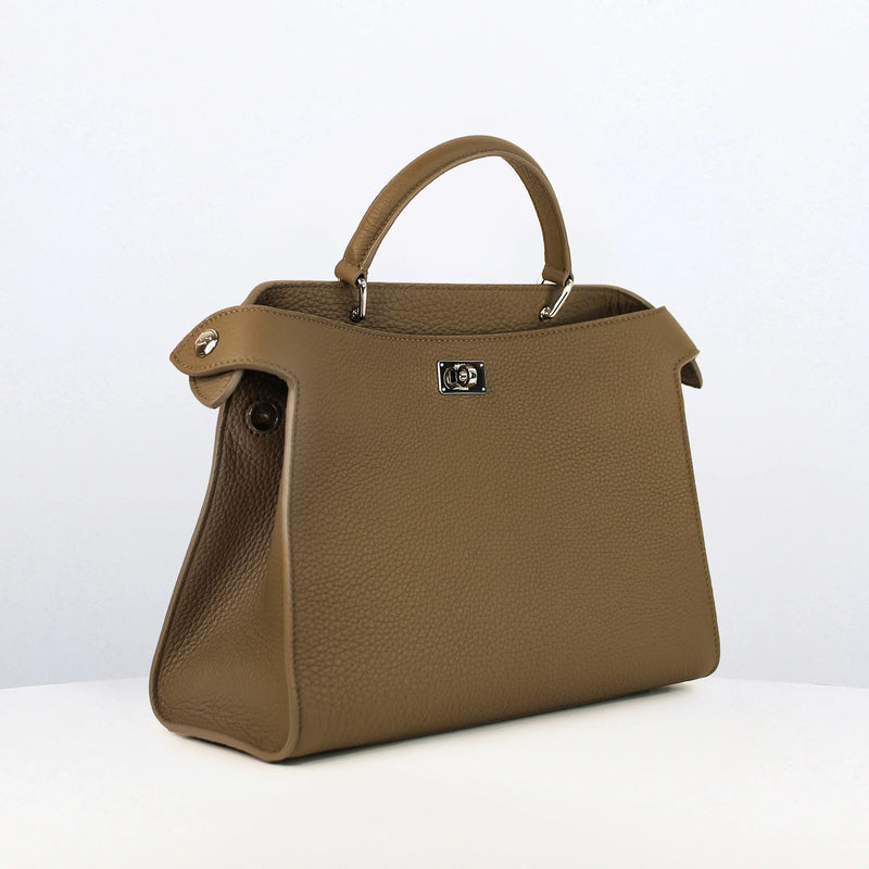 Lutece PM Leather Bag Taupe