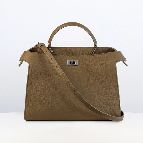 Lutece PM Leather Bag Taupe