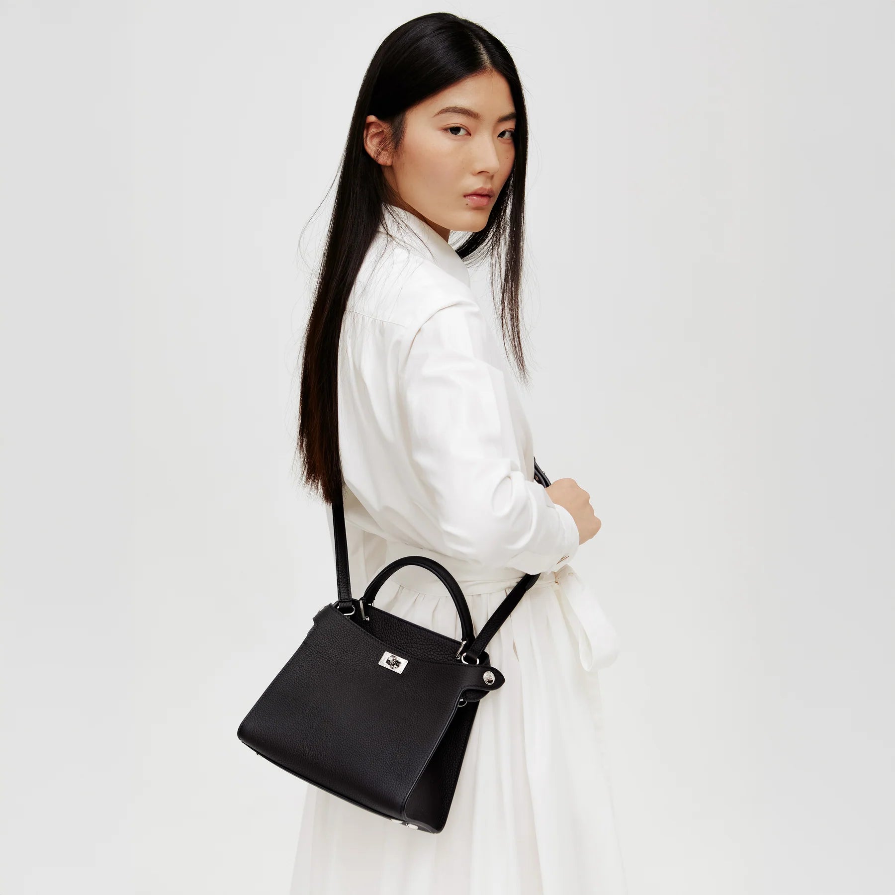 Lutece Mini Leather Bag | Black