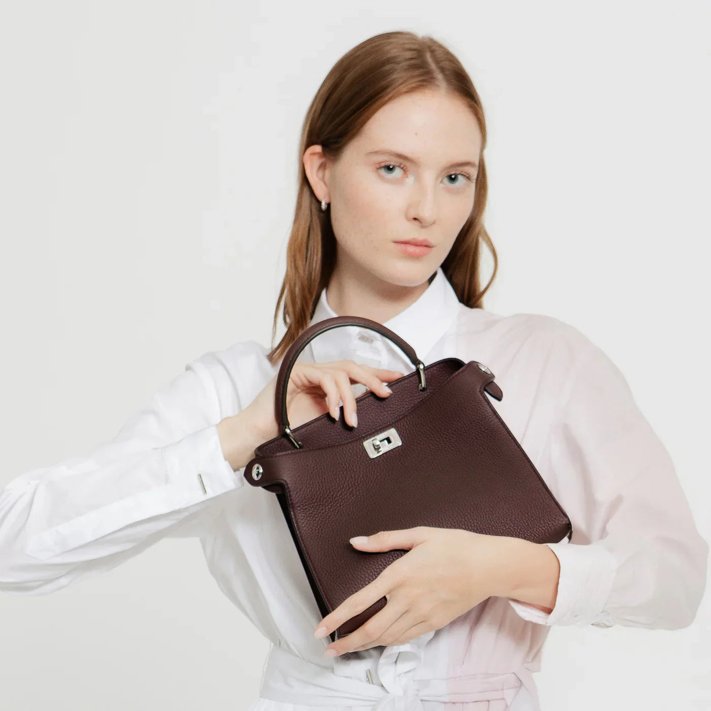 Lutece Mini Leather Bag | Prune