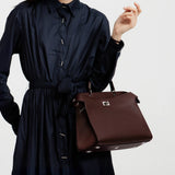Lutece PM Leather Bag Prune
