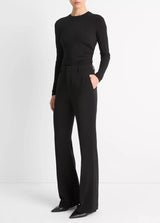 Vince Mid Rise Tailored Flare Pants Black