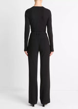 Vince Mid Rise Tailored Flare Pants Black