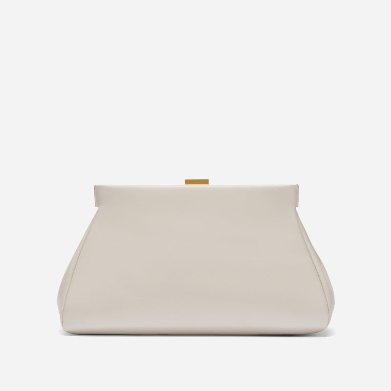 DeMellier Cannes Bag Chunky Chain Smooth Off White