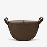 DeMellier Tokyo Saddle Bag Mocha Suede/ Smooth Leather