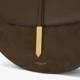 DeMellier Tokyo Saddle Bag Mocha Suede/ Smooth Leather