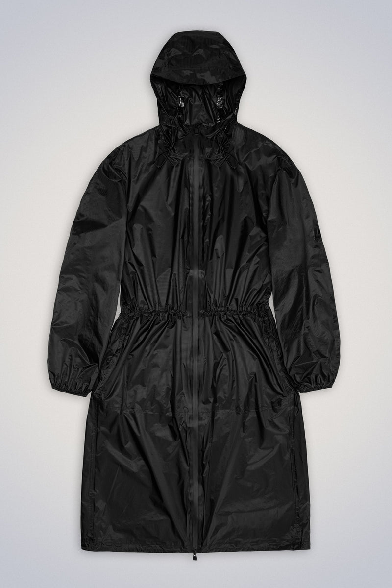Rains Black Norton Longer Jacket