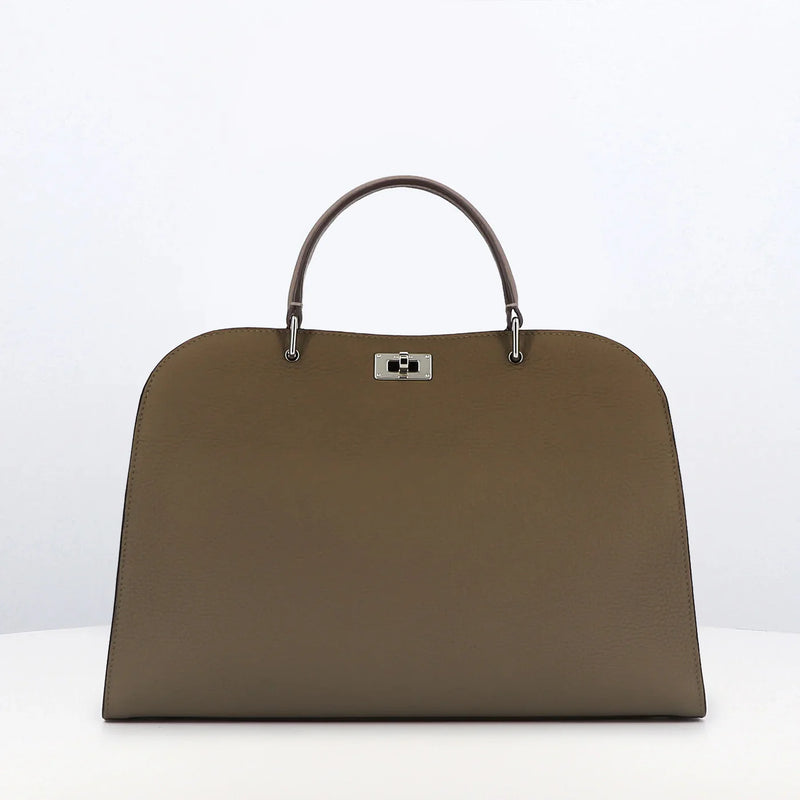 Opera PM Leather Bag Taupe