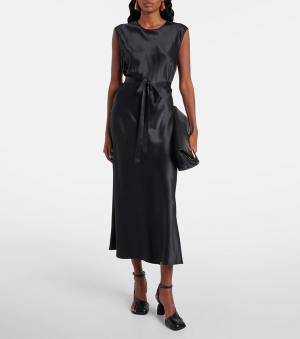 Joseph Garnier Silk Satin Black Dress