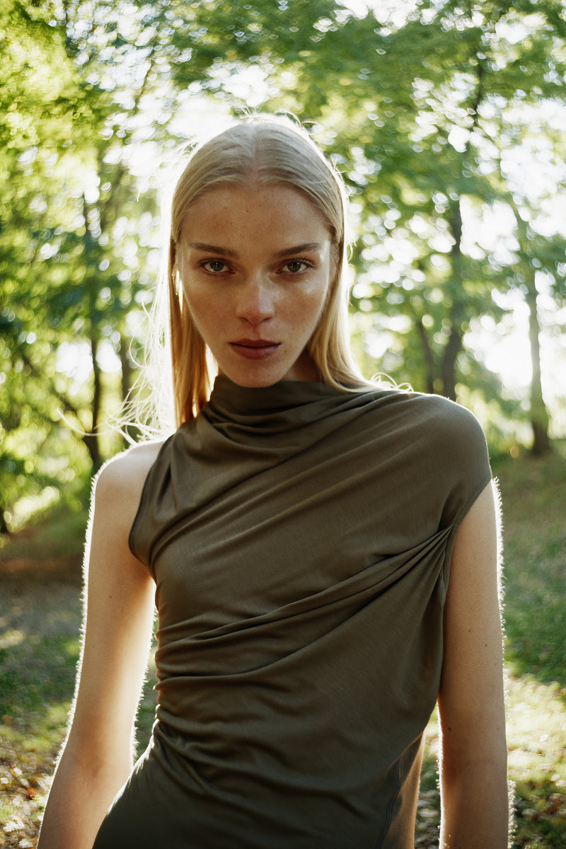 Helmut Lang Wind Dress Olive