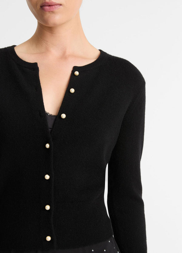 Vince Black Cashmere Wool Cardigan