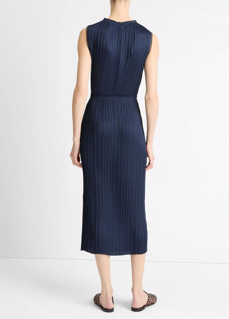 Vince Pleated Straight Pull On Skirt