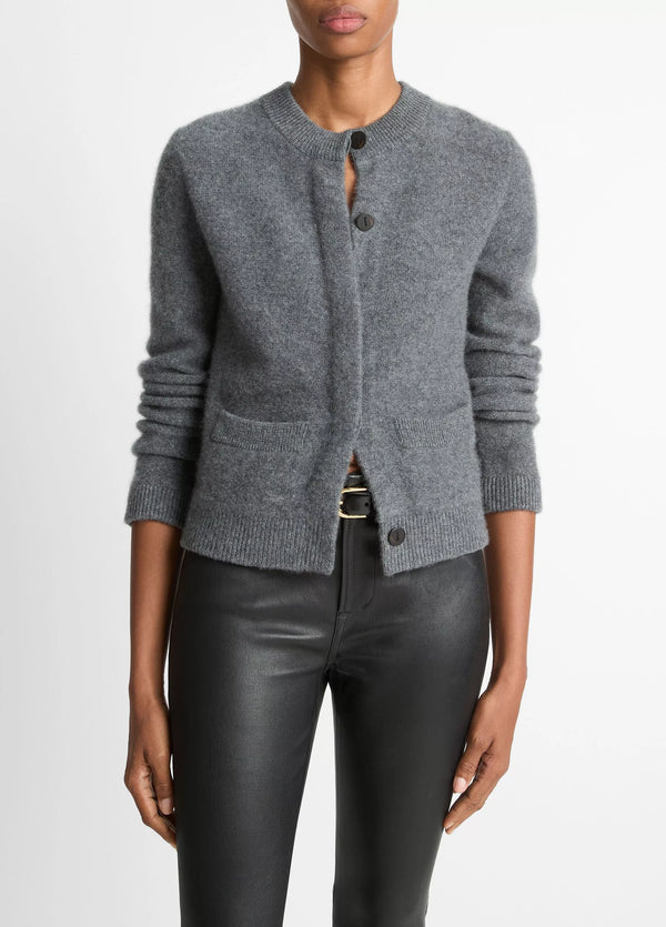 Vince Shrunken Boiled Jacket Heather Grey