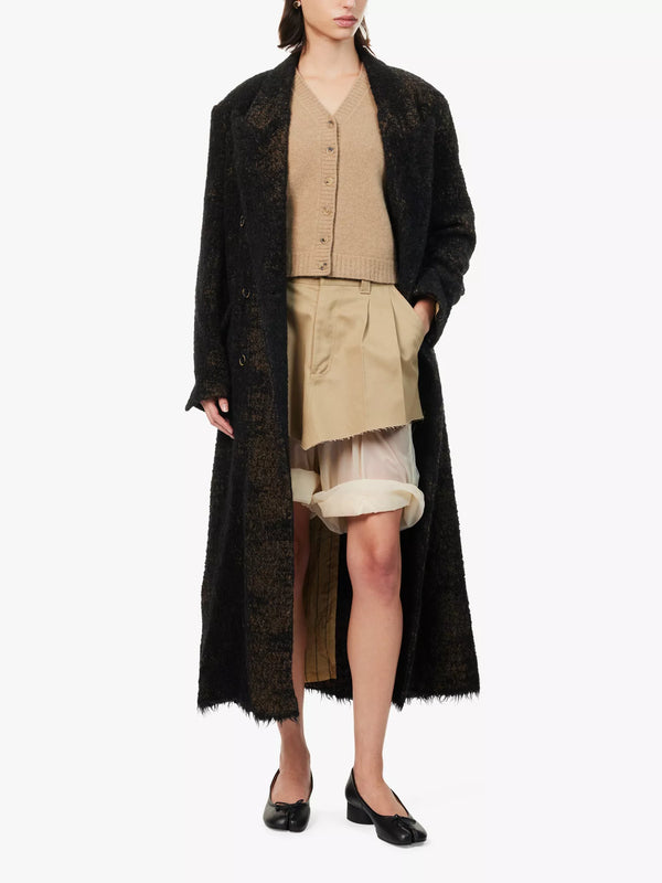 Uma Wang Black Mustard Wool Callie Coat