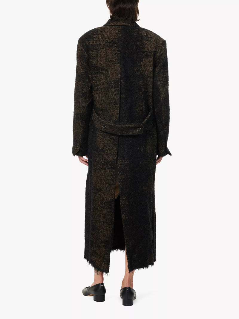 Uma Wang Black Mustard Wool Callie Coat