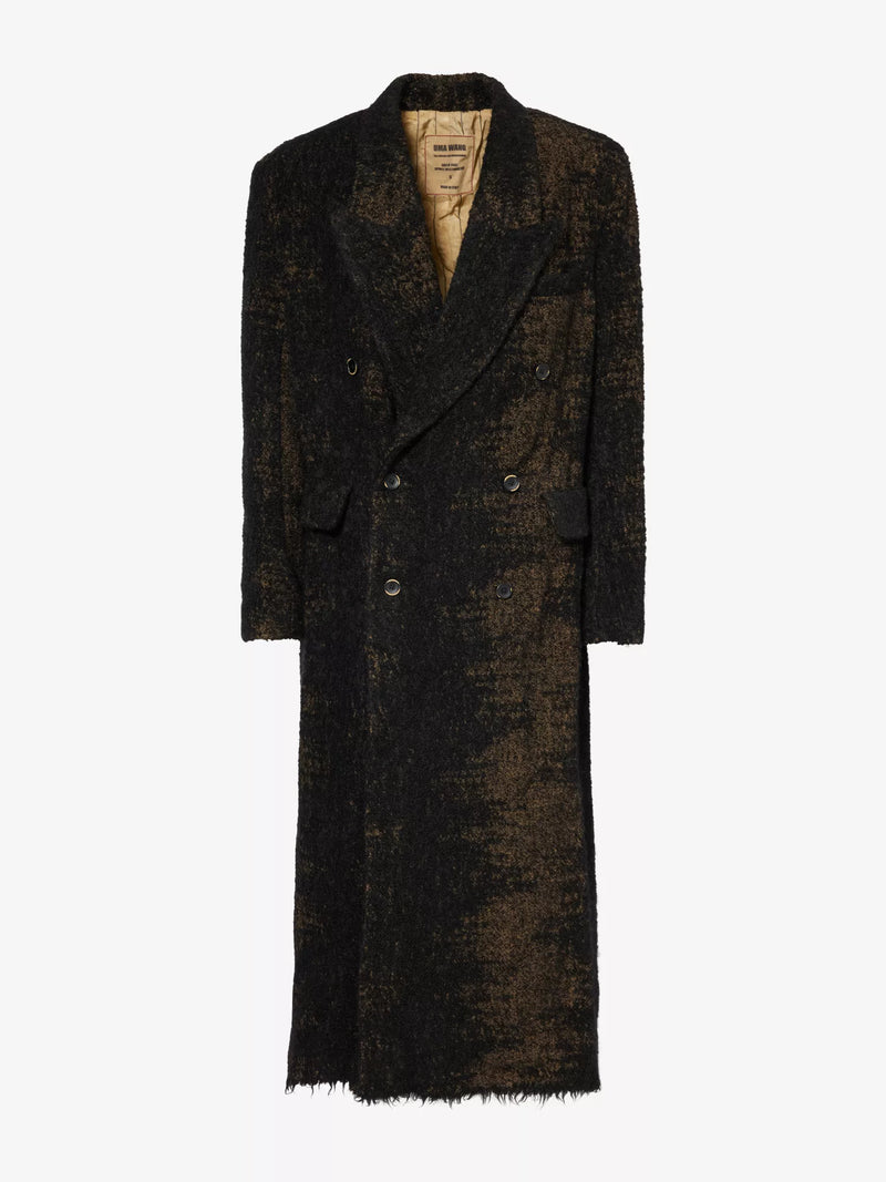 Uma Wang Black Mustard Wool Callie Coat