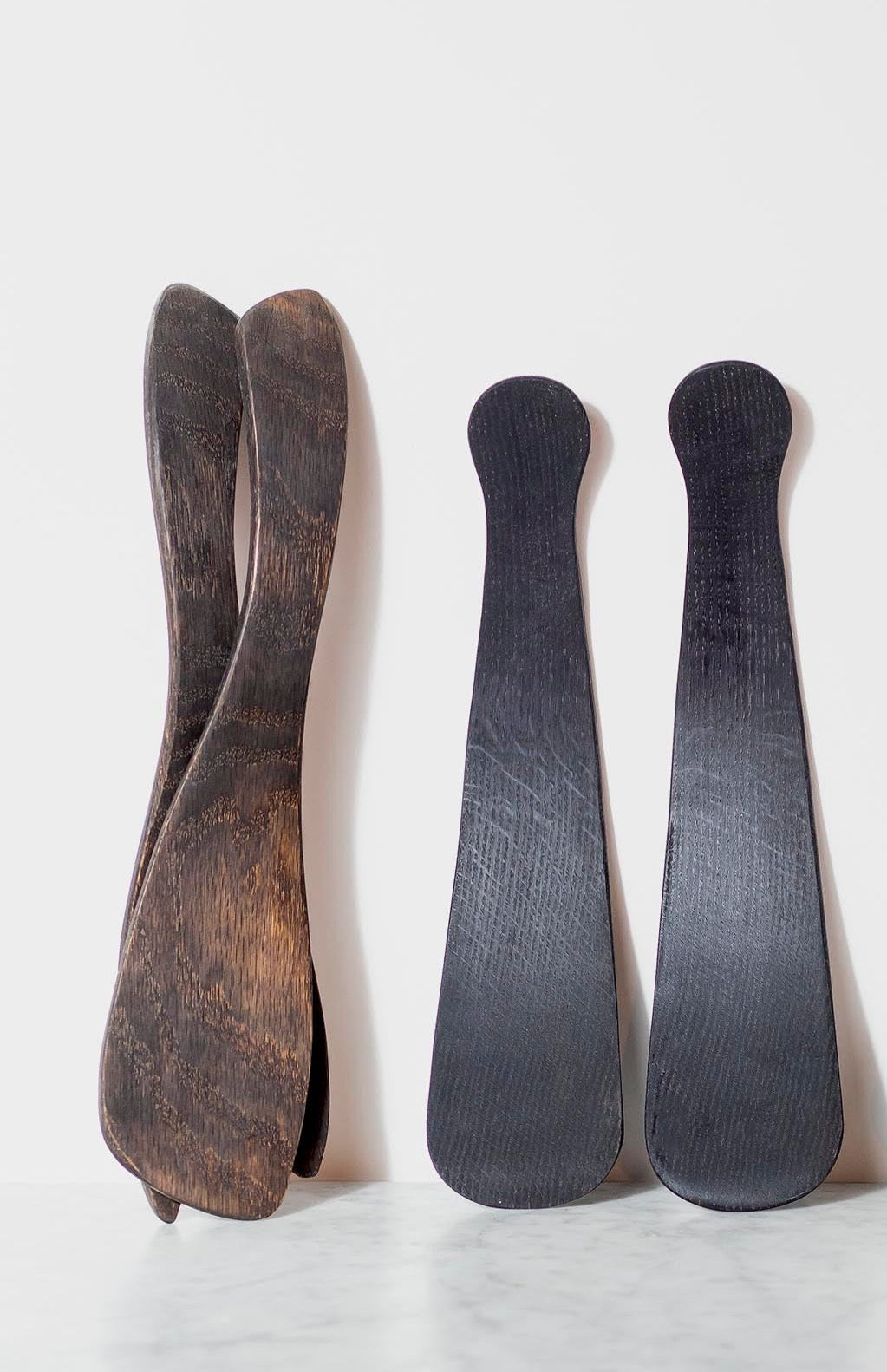 Rustic Salad Servers Ebonized