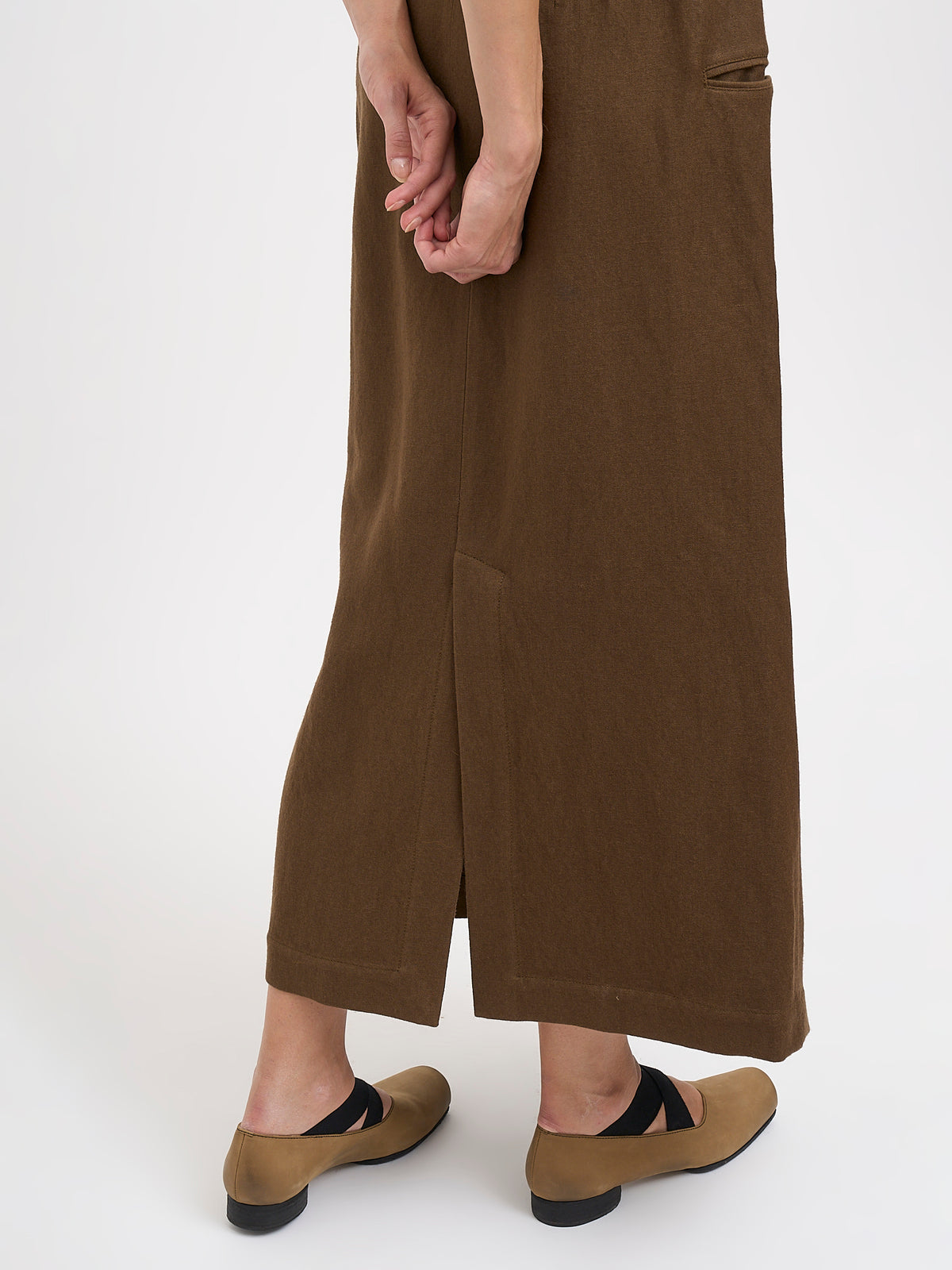 Uma Wang Wool Guset Skirt | Brown