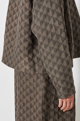 Uma Wang Linen Klarke Jacket Brown Grey