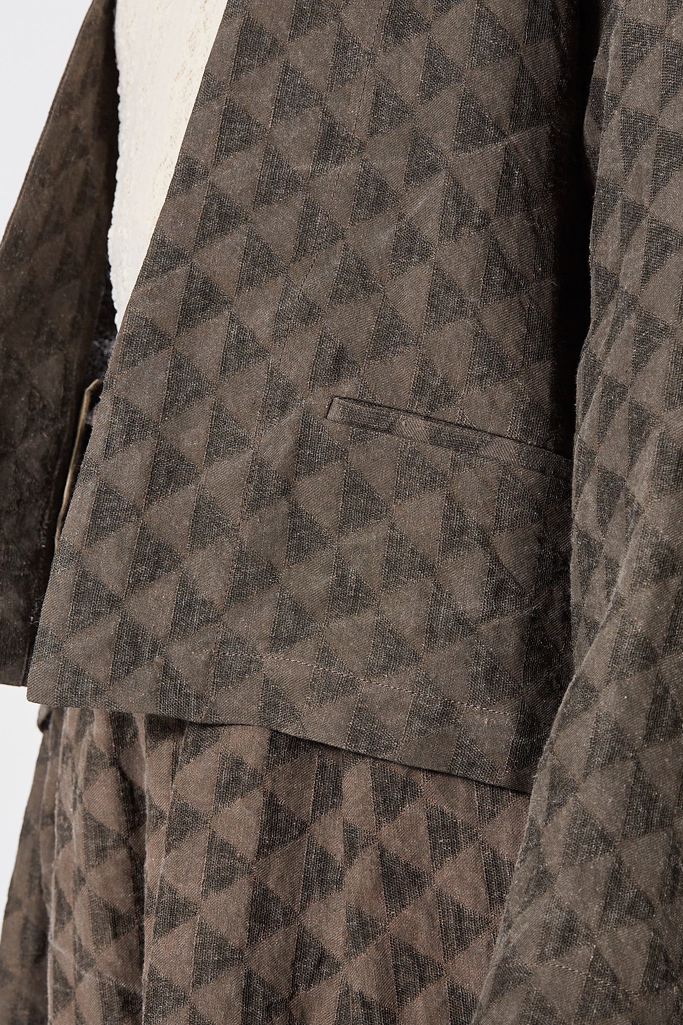 Uma Wang Linen Klarke Jacket Brown Grey