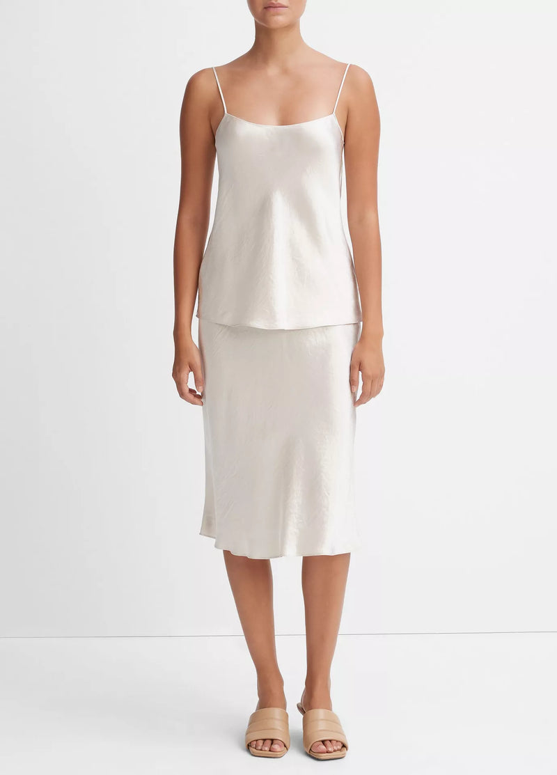 Vince Champagne Satin Slip Skirt