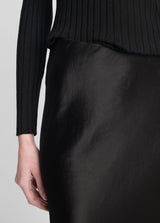 Vince Black Satin Maxi Skirt