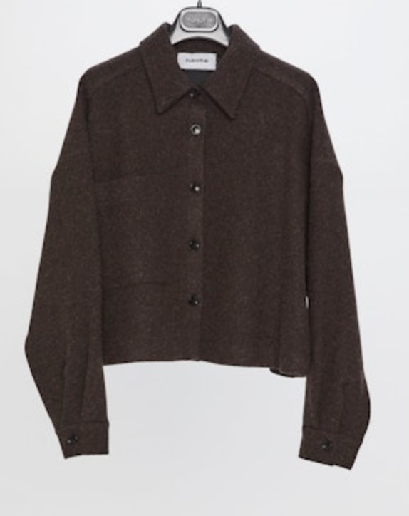 Hache Dark Brown Wool Biggy Shirt