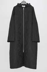 Hache Black Damask Oversized Parisian Trench