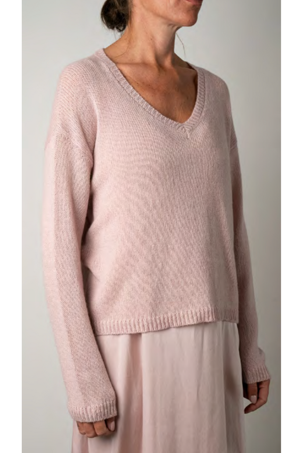 Private Luxe Cashmere Pinky V-Neck Sweater