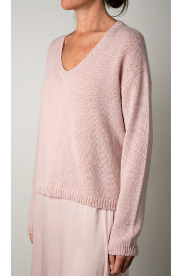 Private Luxe Cashmere Pinky V-Neck Sweater