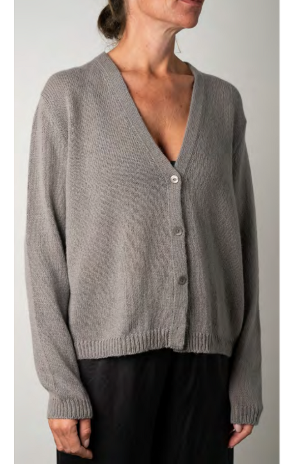 Private Luxe Cashmere Cardigan Greige