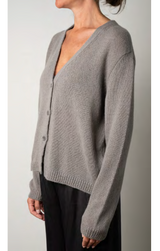 Private Luxe Cashmere Cardigan Greige