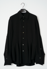 UJOH Flared Hem Shirt Black