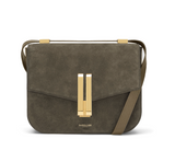 DeMellier Vancouver Bag Olive Suede/ Small Grain