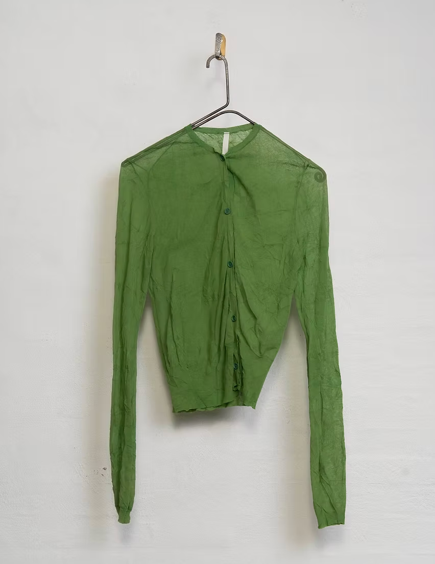 MJ Watson Cotton Crinkle Cardigan | Leaf