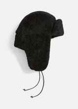 Vince Shearling Black Bomber Hat