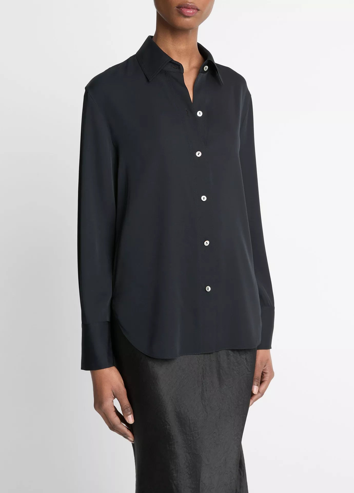 Vince Black Silk Shirt