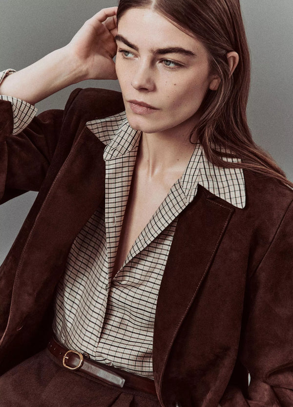 Vince Chocolate Suede Blazer