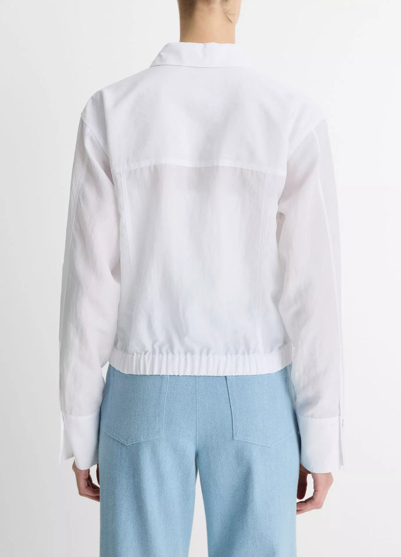 Vince White Summer Shirt Jacket