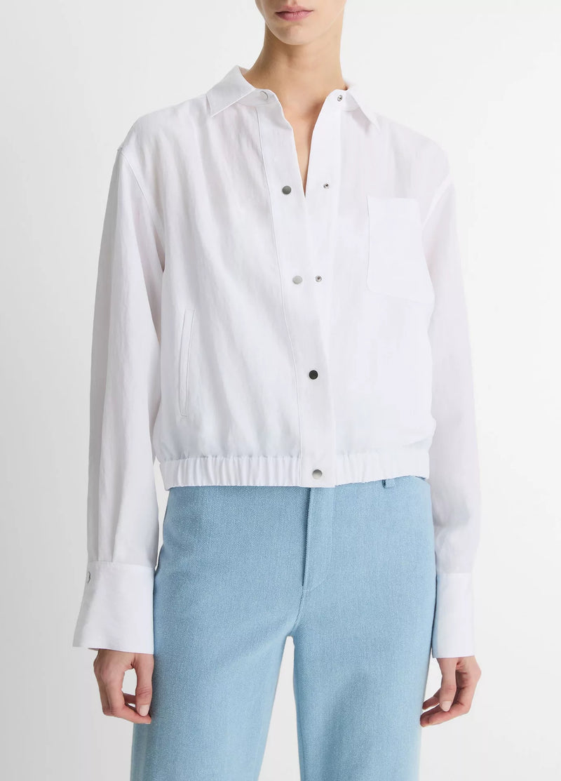 Vince White Summer Shirt Jacket