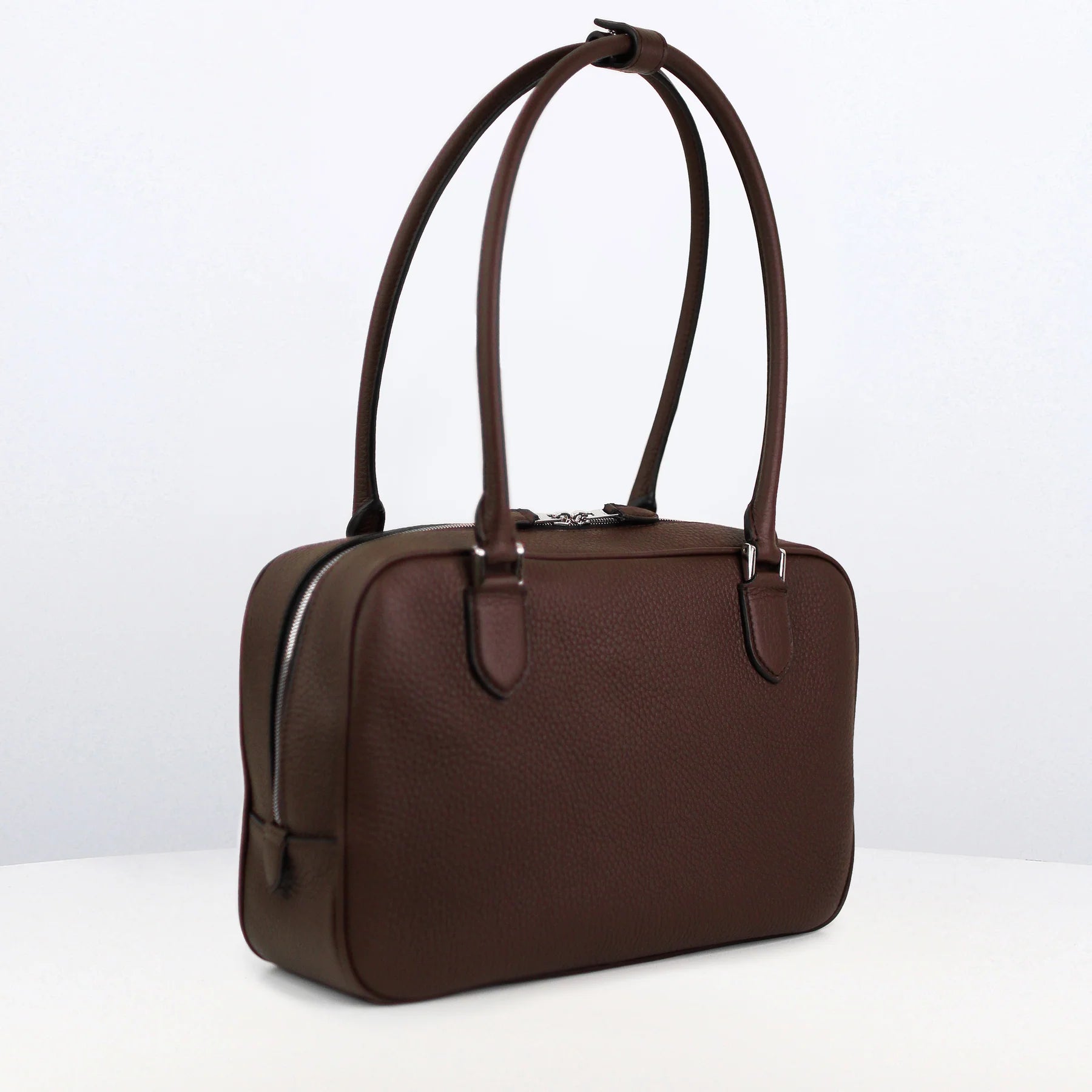 Boston Leather Bag Tuileries PM | Prune
