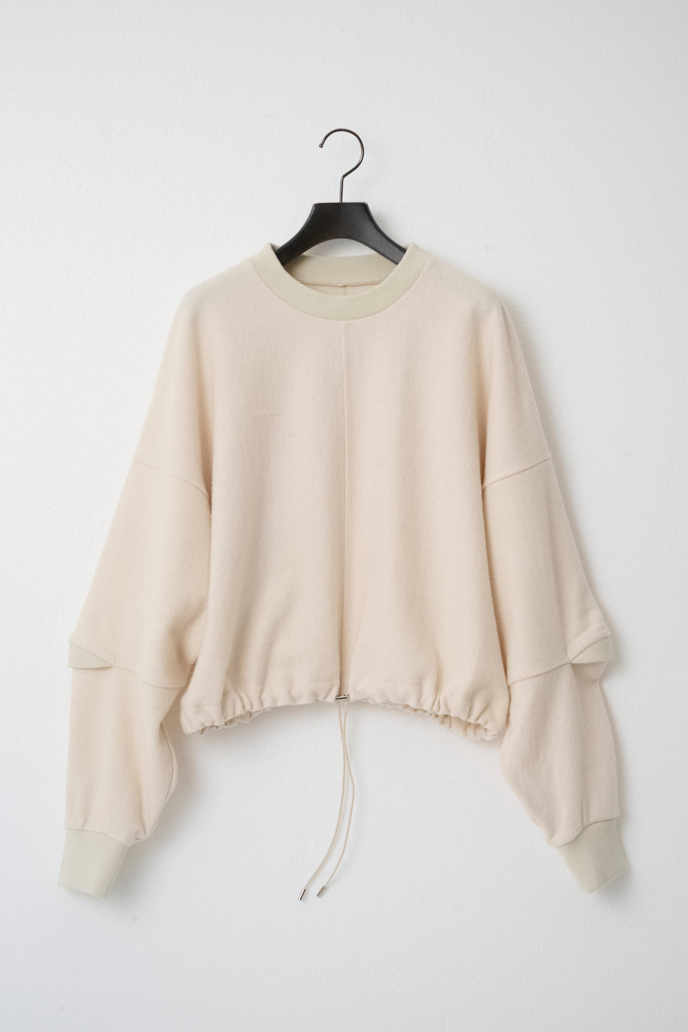 UJOH Draw Cord Fleece Top | Ivory