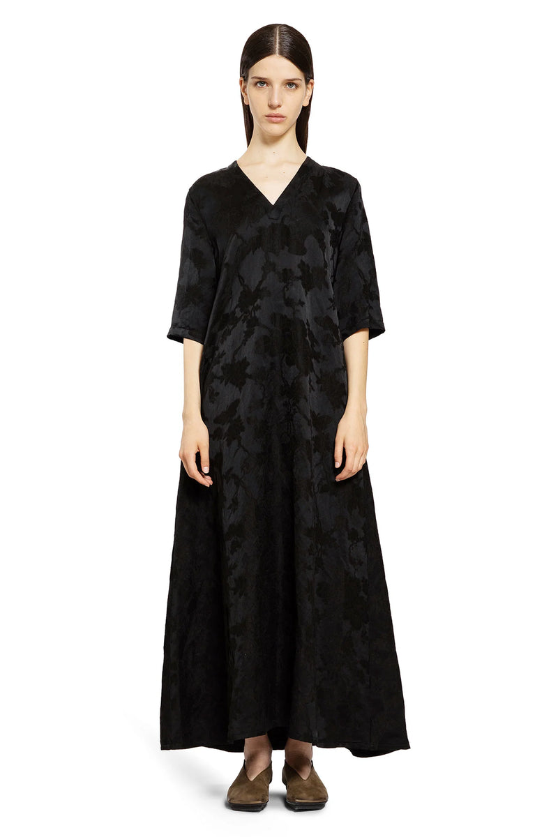 Uma Wang Black Jacquard Apostle Dress