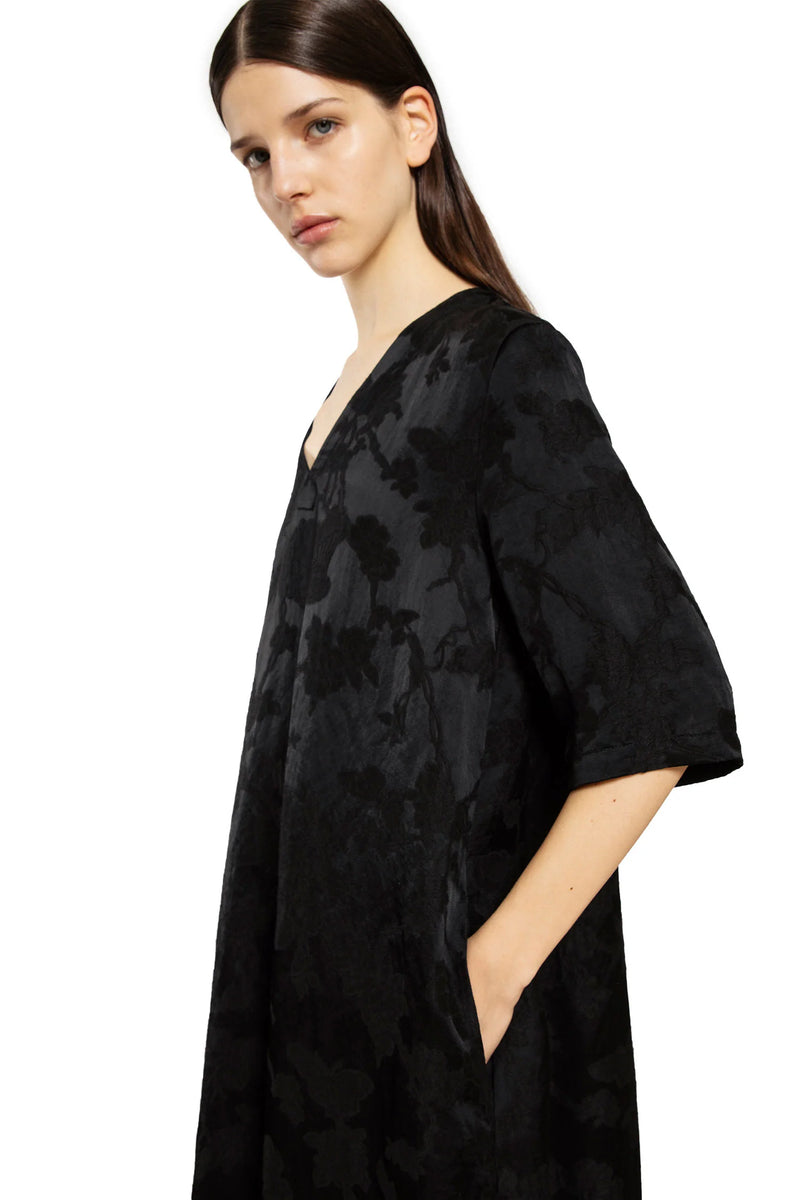 Uma Wang Black Jacquard Apostle Dress