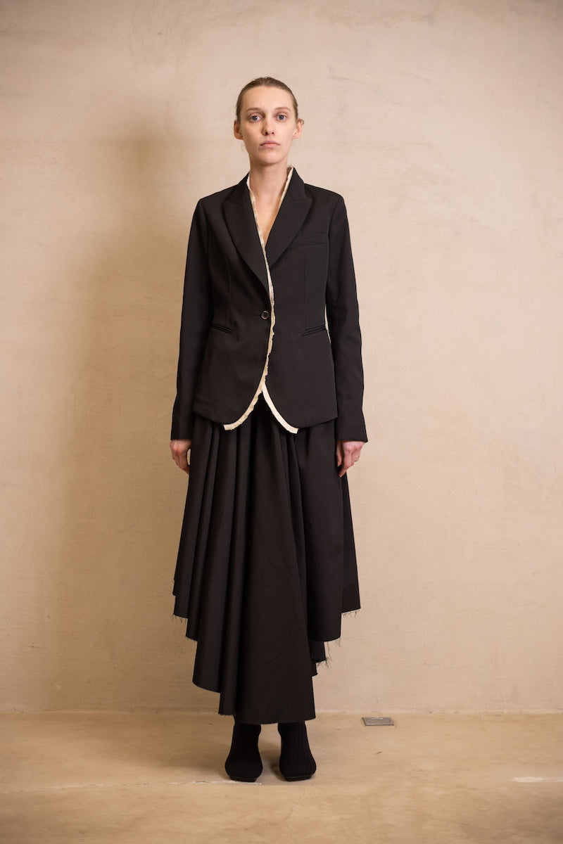 Uma Wang Black Karon Jacket/ Contrast Trim